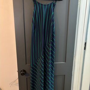 Rowing Blazers Navy and Green Asymmetrical Dress